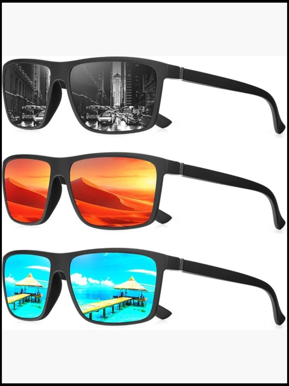 Polarized Sunglasses with UV400 Protection for Driving Fishing Golf